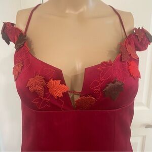 Richard Tyler Couture Burgundy Ballgown Size 10, Off the Shoulder Neckline